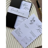 Siyah Kuşaklı Nişan, Nikah, Kına, Düğün Davetiyesi