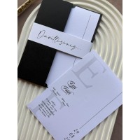 Siyah Kuşaklı Nişan, Nikah, Kına, Düğün Davetiyesi