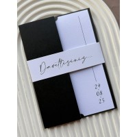 Siyah Kuşaklı Nişan, Nikah, Kına, Düğün Davetiyesi