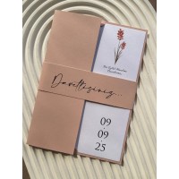 Pudra Kuşaklı Nişan, Nikah, Kına, Düğün Davetiyesi