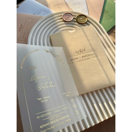 Şeffaf Düğün Davetiyesi