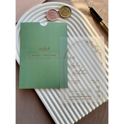 Şeffaf Düğün Davetiyesi